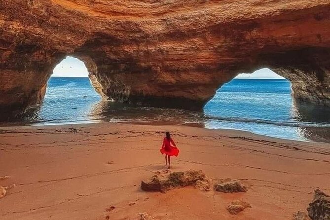 Algarve private day tour from Lisbon - Marinha Beach: One Hour of Cliffs, Water, and Photo Angles