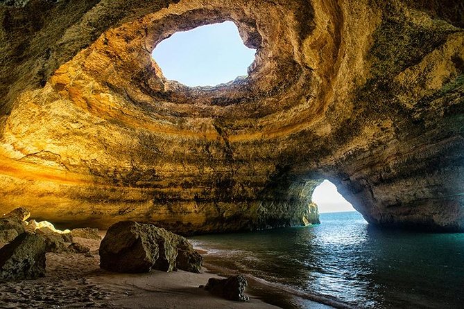 Algarve Private Tour: Sagres and Benagil from Lisbon - Benagil Beach: the calm coastline before the big cave moment