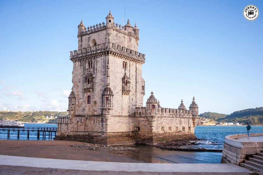 Belem Tower Tuk Tuk Tour Lisbon Old Town, City Center, Belém - 25 de Abril Bridge and the Tagus River: closing with big skies