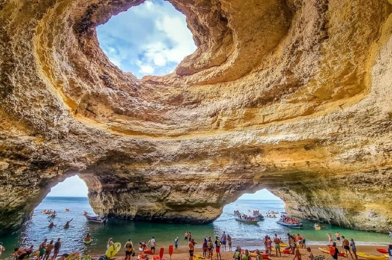 From Lisbon: Algarve, Benagil Sea Cave & Lagos Full-Day Tour - Algar Seco and the Boneca Cave: cliffs, cave shapes, and short walks