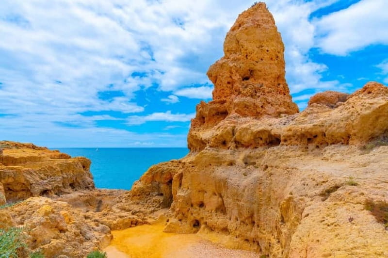 From Lisbon: Algarve, Benagil Sea Cave & Lagos Full-Day Tour - Praia da Marinha: golden sand with attitude