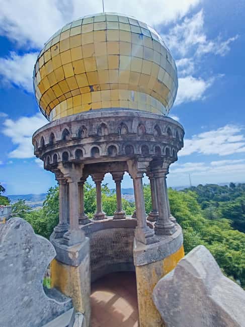 From Lisbon: Sintra, Pena, Regaleira, Peninha, & Coastline - Pena Palace gardens and the views that make the ticket worth it