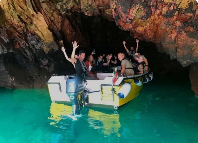 From Lisbon: Tour to Berlengas, a UNESCO natural reserve - The glass-bottom cave and fort cruise: the main show