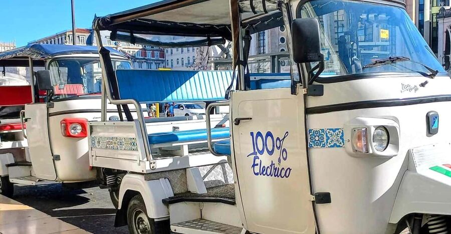 Guided Electric Piaggio Tuk-Tuk Tour of Historic Lisbon - Electric Piaggio tuk-tuk comfort: Lisbon without the leg burn
