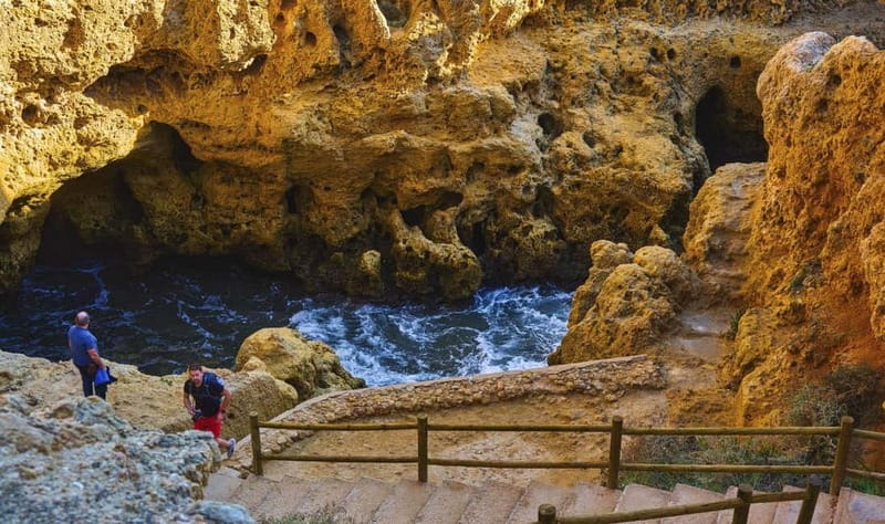Lisbon: Algarve, Benagil Cave, Carvoeiro & Lagos Day Trip - Algar Seco and Boneca Cave: cliffs, trails, and water-safety awareness