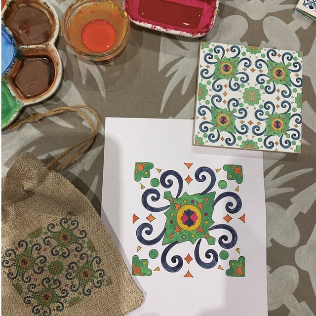 Lisbon: Azulejos' Design Create Your Own Tile Workshop - What you take home: handling your 10x10 tile