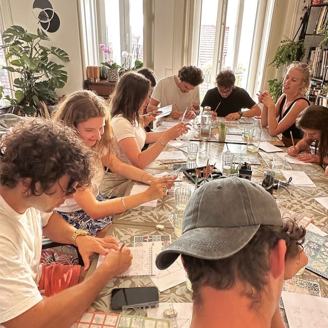 Lisbon: Azulejos' Design Create Your Own Tile Workshop - The Formettes method: creative patterns without drawing experience