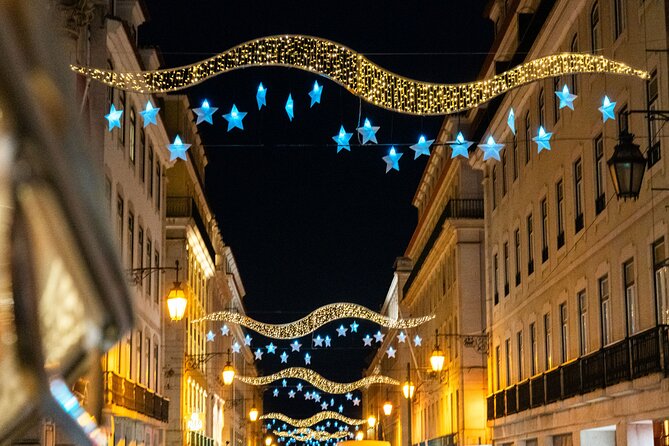 Lisbon Christmas Lights Tuk-Tuk Tour with Local Guide - Praça do Comércio: the giant Christmas tree and big-city drama