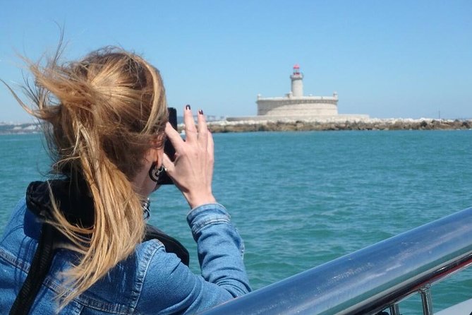 Lisbon Coast Tour by Boat - Bugio Lighthouse and the circular fort: crisp shapes at the Tagus mouth