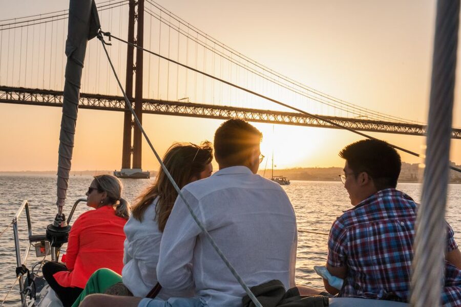 Lisbon: Daytime/Sunset/Night City Sailboat Tour with Drink - MAAT and the art-tech waterfront: modern Lisbon beside the old