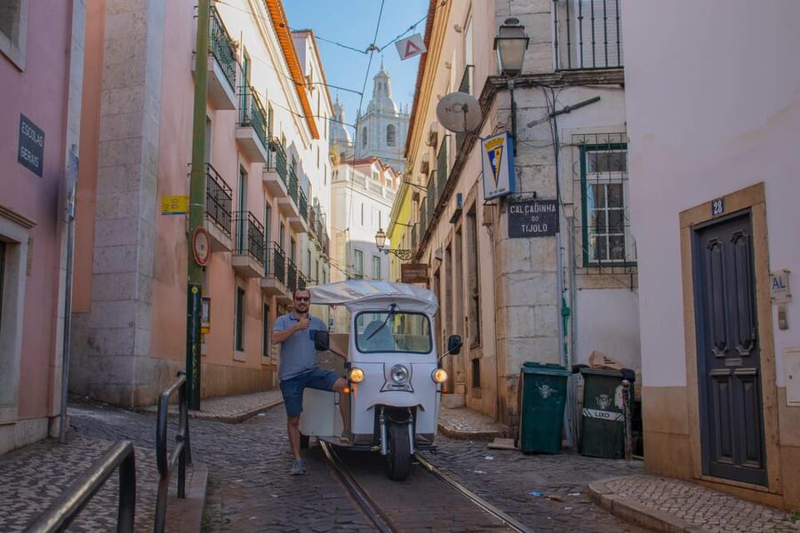 Lisbon: Early Morning TukTuk Tour - hotel/cruise ship pickup - Bica and Bairro Alto: Hills, Funicular Energy, and Another Big View