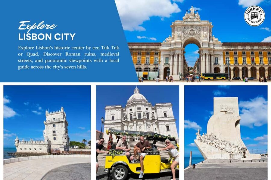 LISBON : EXPLORE OLD TOWN ALFAMA BY ELECTRIC TUK TUK - Starting at Time Out Market and rolling toward the river views