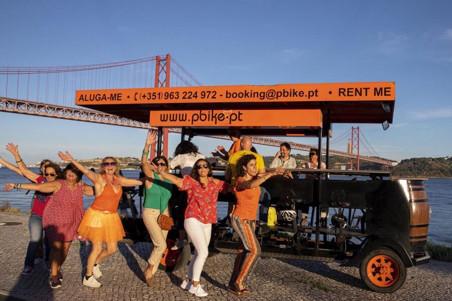 Lisbon: Fun Beer Bike by the Seafront - Belem, Discoveries, and MAAT: Big Waterfront Icons Without the Long Walk