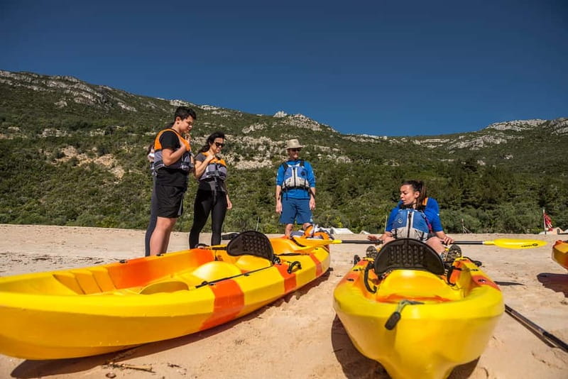 Lisbon: Kayak Tour Arrábida Natural Park, Setubal, Sesimbra - Gear and safety: wetsuits, life jackets, and backup support