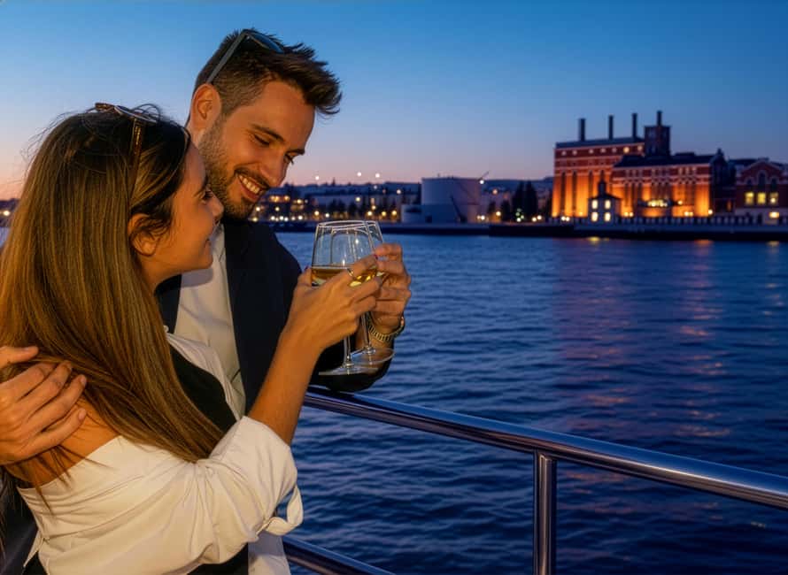 Lisbon Night Cruise: Illuminated Sights on the Tagus River - Following the River Route: From 25 de Abril Bridge to Christ the King