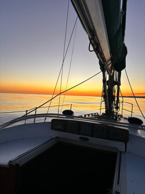 Lisbon Night Lights: #2 Top Rated Private Sail - The route: Commerce Plaza to the Cristo Rei area, then back under 25 de Abril