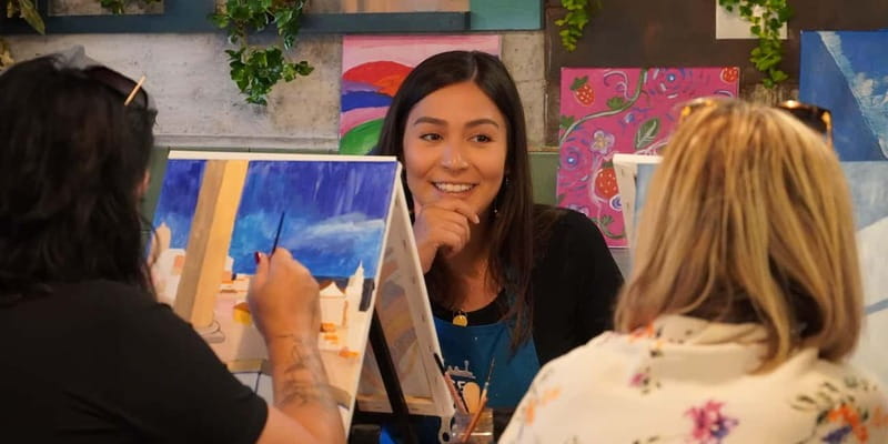 Lisbon: Paint & Unlimited Wine Experience | Easel Escape - The Canvas Setup: A4 Size Means You’ll Actually Finish