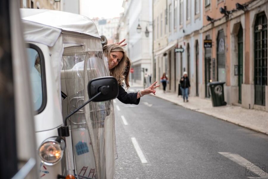 Lisbon: Private Food & Wine City Tour by Eco Tuk Tuk - Chiado and Bairro Alto: the hills start doing their magic