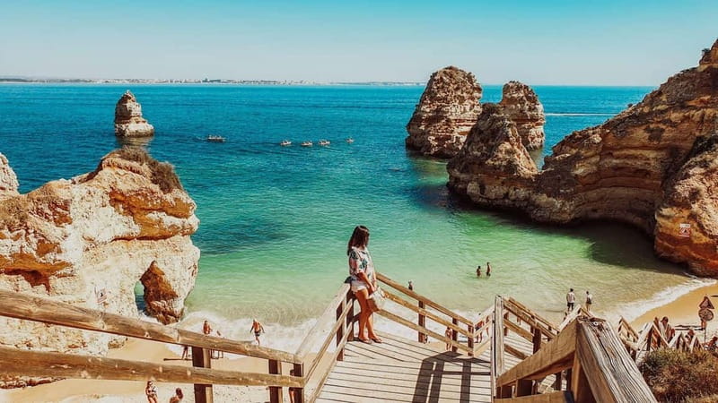 Lisbon: Private Tour Benagil, Algar Seco, Portimao & Lagos - Algar Seco and Carvoeiro’s Boneca (Doll) Cave: the cliff-walk you’ll remember