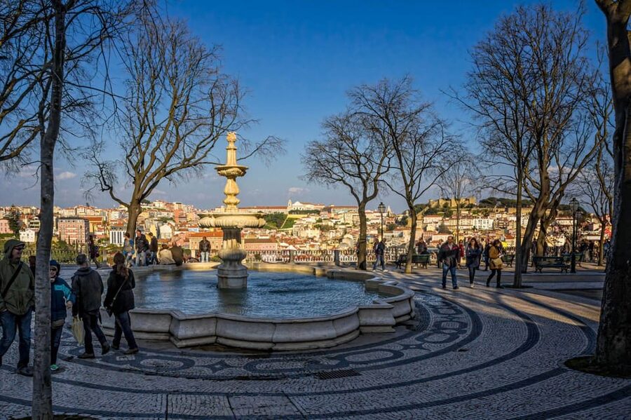 Lisbon: Private Tour by Tuk Tuk - Miradouro das Portas do Sol: the classic Alfama panorama