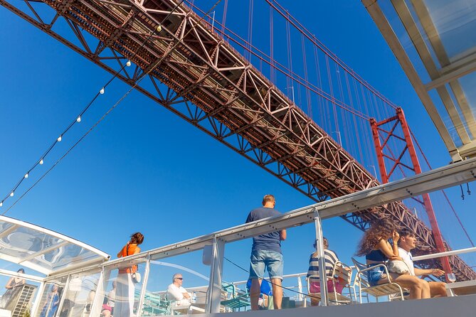 Lisbon River Boat Sightseeing Tour with a Drink - The 25 de Abril Bridge: one landmark, one unforgettable color