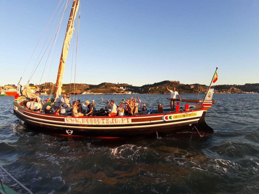 Lisbon: River Tagus Sightseeing Cruise in Traditional Vessel - A 1947 Boat, Hand-Painted and Purpose-Built for Views