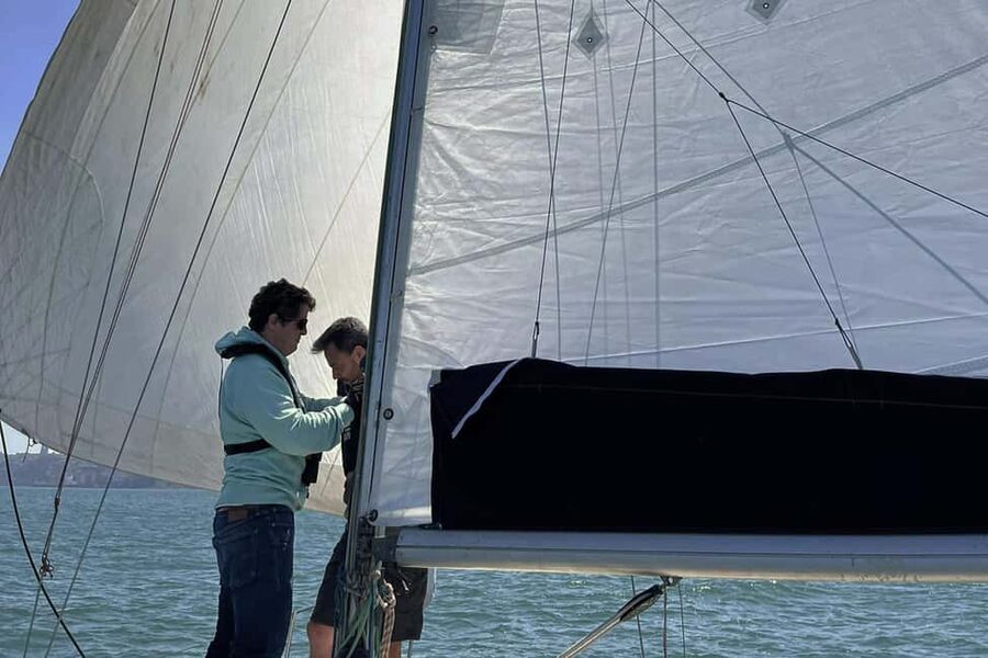 Lisbon: Sailboat Excursion - Where You Meet: Doca de Santo Amaro under the 25 de Abril bridge