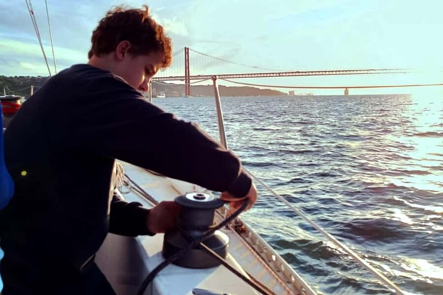 Lisbon: Sailboat Excursion - Helm time and maneuver help: a small crew where you matter