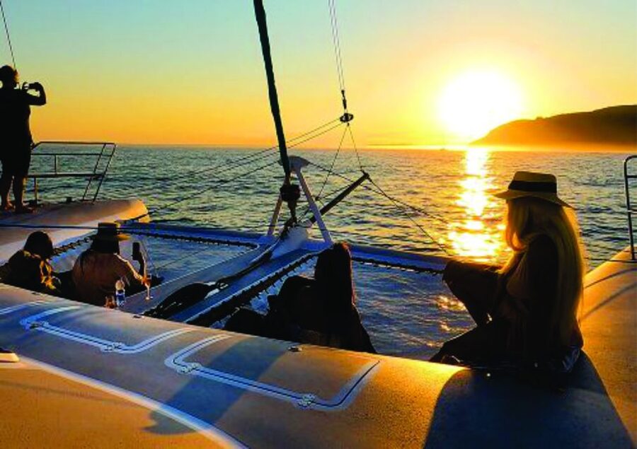 Lisbon: Sunset and Wine Luxury Catamaran Cruise - Gliding on the Tagus River as the light changes