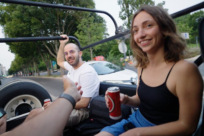 LISBON SUNSET TO NIGHT in Vintage Jeep with FOOD & DRINKS - Ginjal Terrasse and Cais do Ginjal: Almada Views Plus a Proper Portuguese Menu