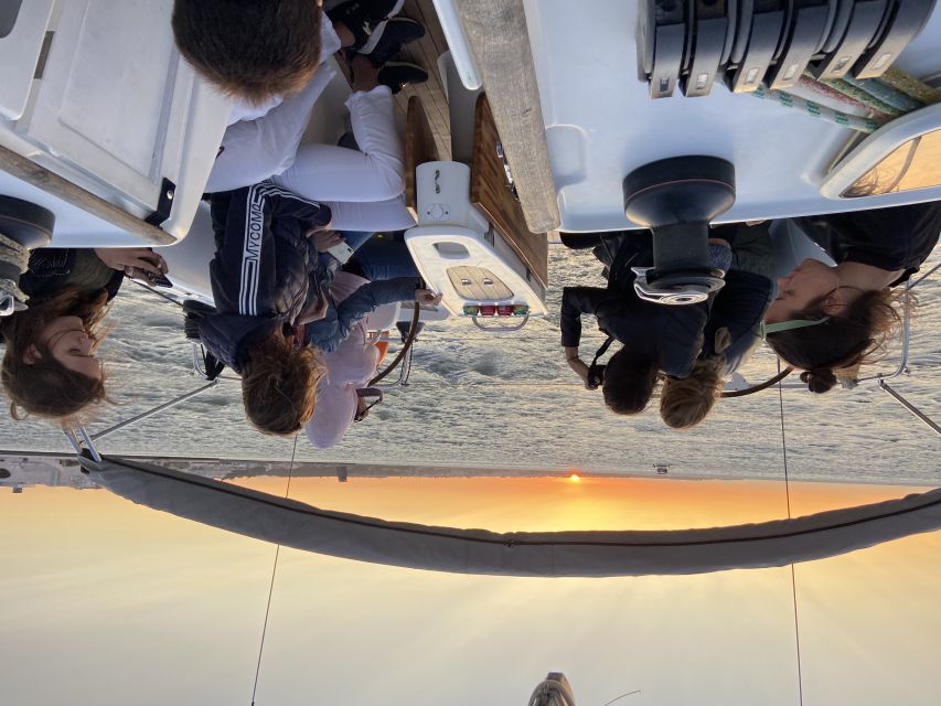 Lisbon: Tagus River Sailboat City Cruise - Back toward the open water: Vasco da Gama Bridge and Cristo Rei