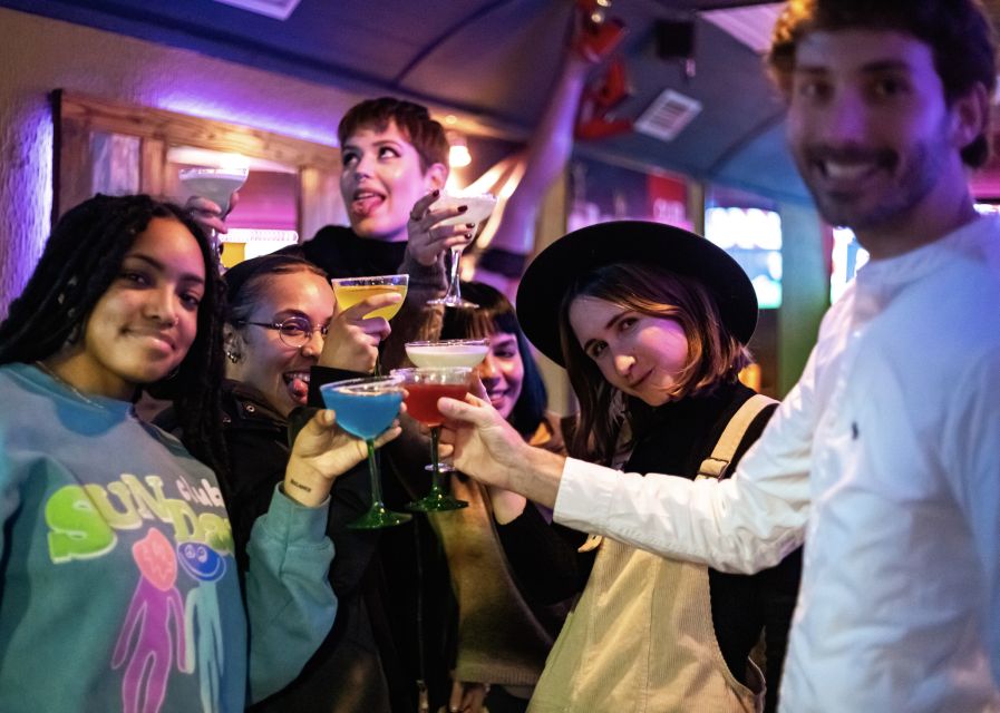 Lisbon: Tipsy Tour Fun Bar Crawl with a Local Guide - Bairro Alto after dark: what you do for those 2 guided hours