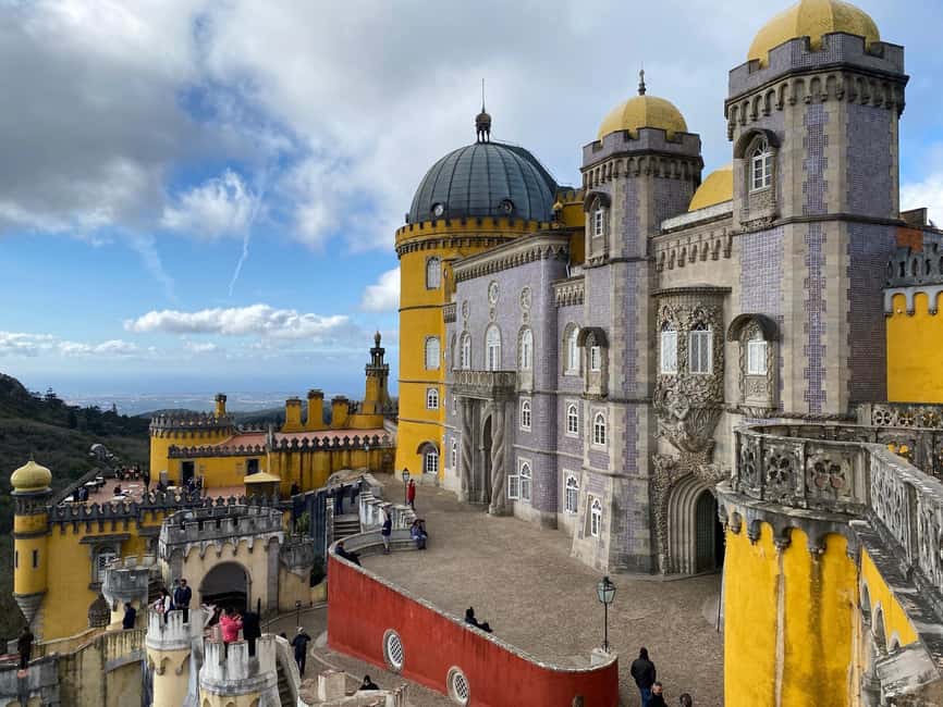 Lisbon to: Sintra, Pena & Regaleira guided 8pax group tour - Pena Palace: royal style and big views over Lisbon and the Atlantic