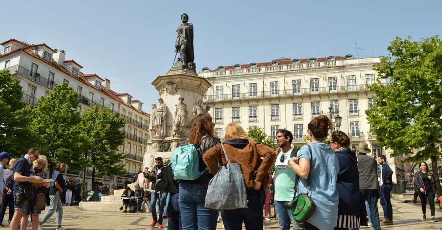 Lisbon: Walking Tour in the Center (Max 12 Participants) - First stop: Rossio Square and Baixa de Lisboa, where you get your bearings fast