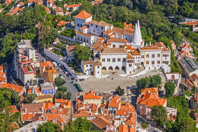 Pena Palace, Sintra, Roca Cape & Cascais on comfortable van - Pena Palace: gardens, exterior views, and the Terrace of the Triton