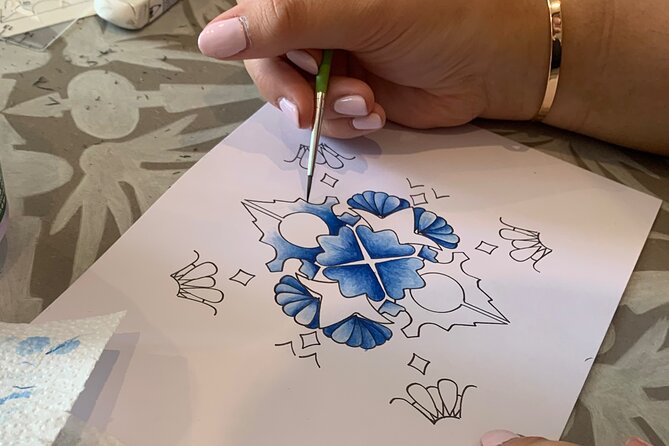 Portuguese Tile Workshop - What You’ll Create: A Lisbon Azulejo That Becomes a Real 10x10cm Tile