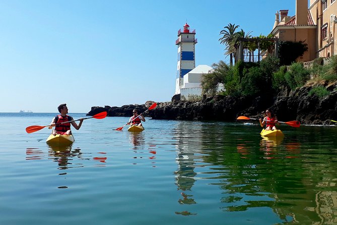 Private Sea Kayaking in Cascais, Lisbon - On-water coaching: your guide watches, comments, and helps fast