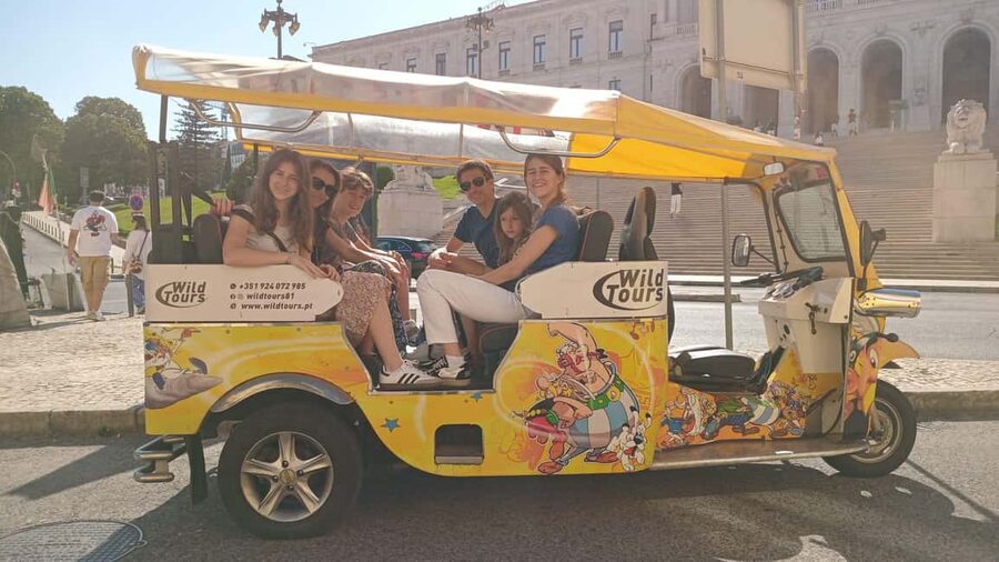 Private tours of Lisbon in 100% electric tuk-tuks - Where you meet in Lisbon: Sophia Natural Italian or Hard Rock Cafe
