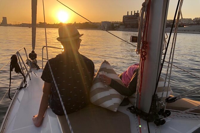Sailing tour to the sunset in Lisbon - Belém at Golden Hour: The Monument to Discoveries and the River-Side Cannon Replacement