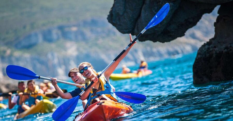 Sesimbra: Arrábida Natural Park Guided Kayaking Tour - Those limestone cliffs: seeing Europe’s drama up close