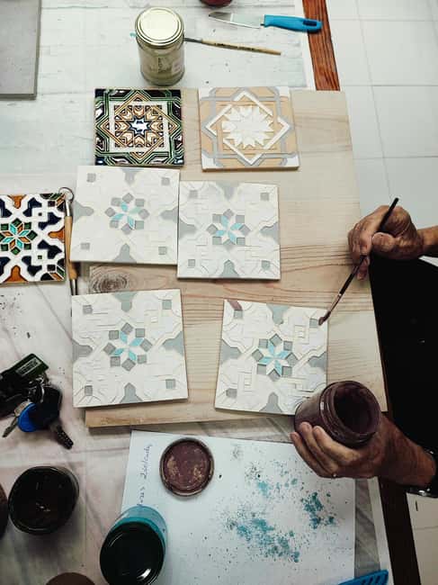 Sintra: Hispanic Moorish Tile Workshop - Clay molds: how you shape the pattern before paint