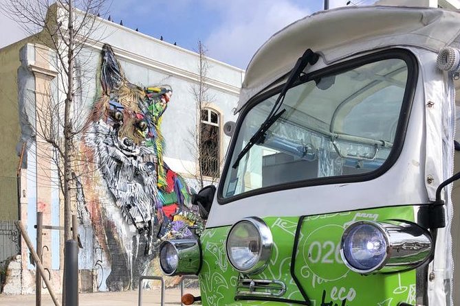 Tuk Tuk Lisbon: Exploring Urban Art - Campo de Santa Clara’s André Saraiva wall of tiles